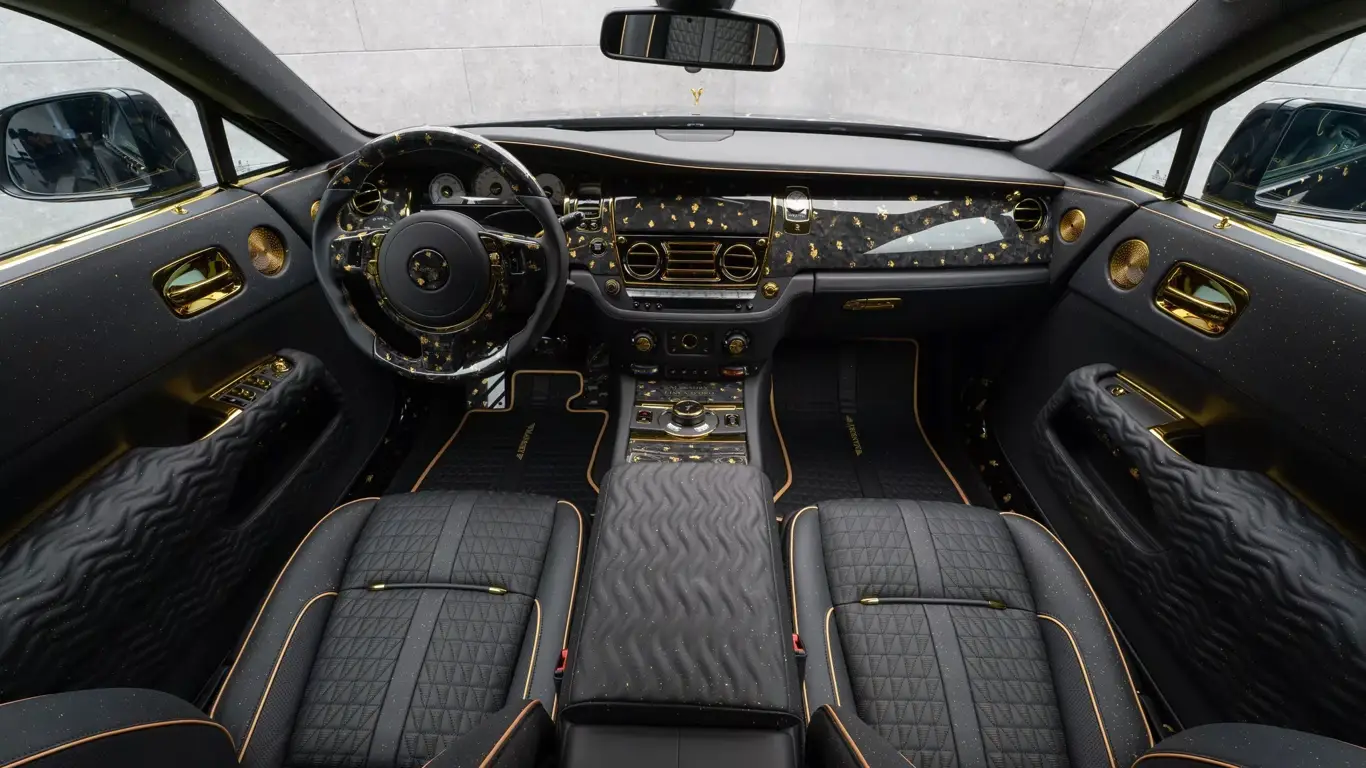 700 сил, золото и карбон: новый эпатажный проект ателье Mansory похож на авто для мафиозной свадьбы