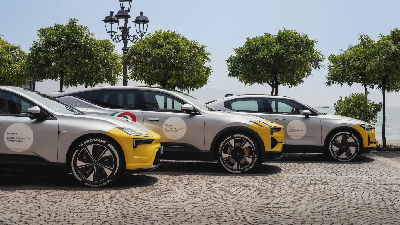 Зеленый вызов итальянской классике: Polestar вывозит весь автопарк на легендарную гонку
