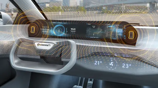 Авто будущего будут без колонок: Continental превращает панели в источник звука